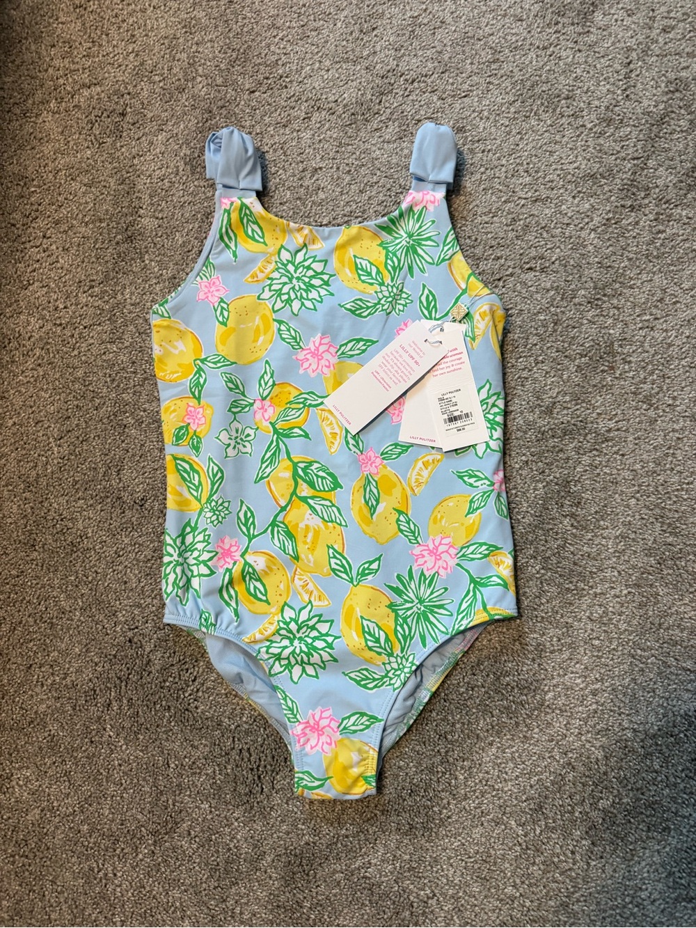 Lilly Pulitzer Bluette Lemon Print One-Piece Swimsuit - Picture 3 of 5